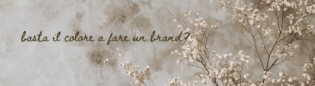 Sfondo di un muro con un testo che dice basta il colore a fare un brand?
